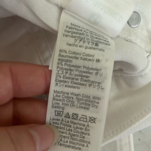 J. Crew Women's Jeans Vintage Slim Straight Button Fly White Denim Size 33 New - Picture 8 of 9